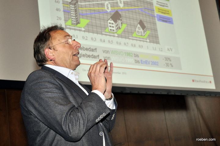 Dr.-Ing. Dieter Figge beleuchtet auf der Röben-Tagung die bauphysikalischen Aspekte der Neuerungen