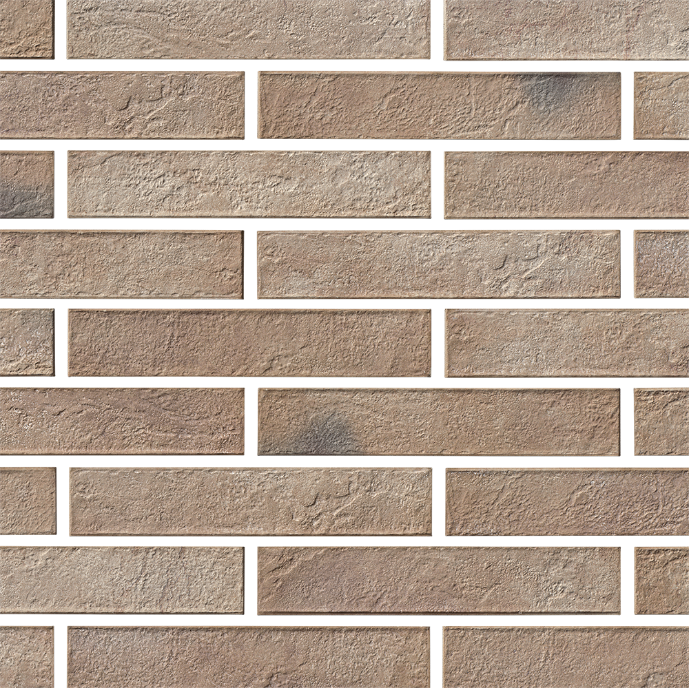 Ziegelsteinmauer mit gleichmäßig angeordneten, beige-braunen Ziegeln.