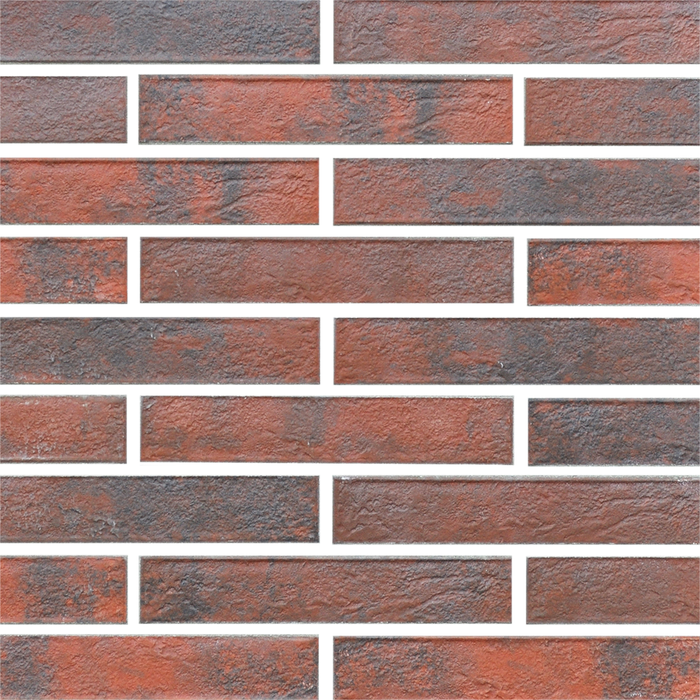 Klinkerfläche ESBJERG rot-bunt carbon
