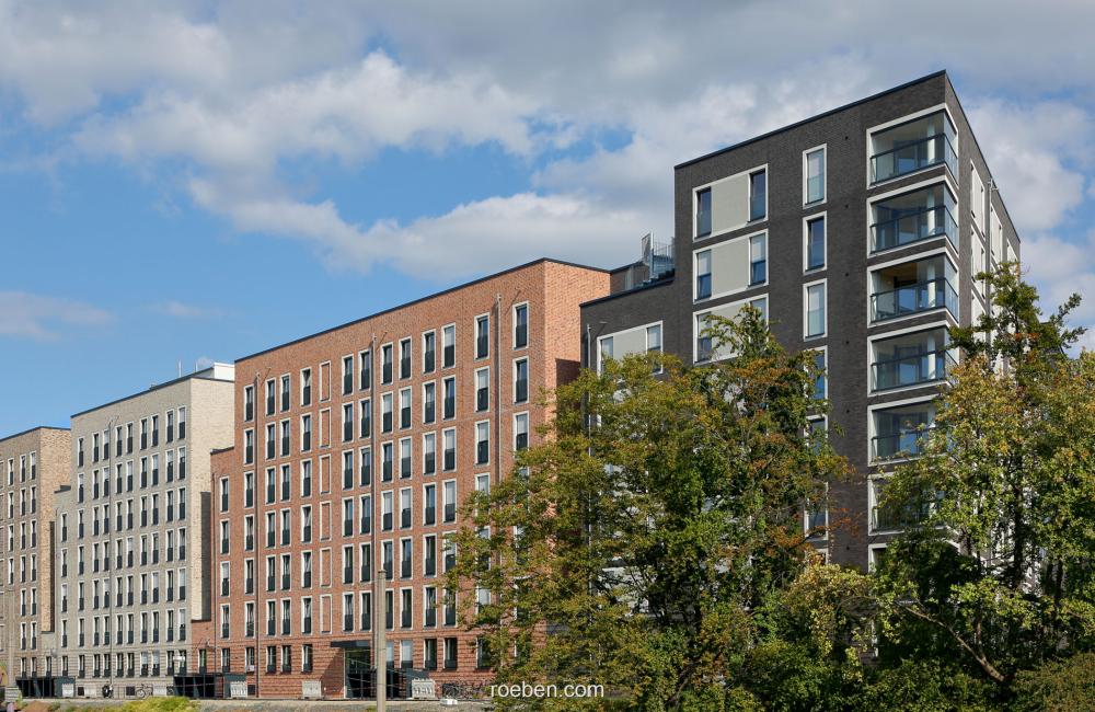 Klinkerriemchen TOULOUSE beige-carbon, grau-carbon und rot-bunt - Berswordt -Quartier in Dortmund