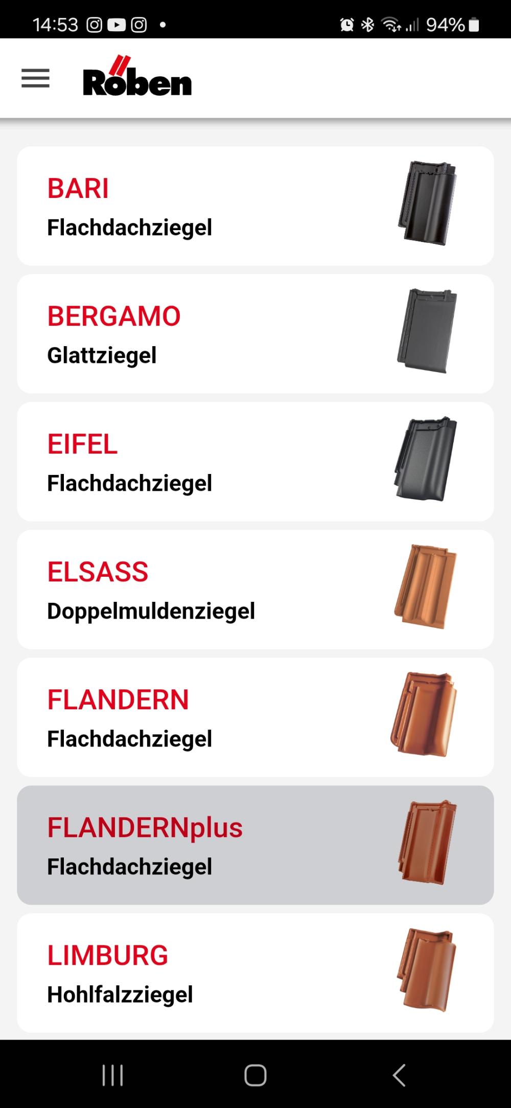 Die Röben Dachziegel-App - Produktübersicht