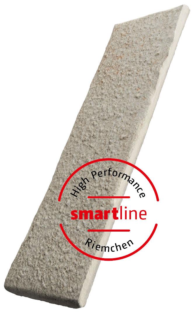 Röben Klinkerriemchen mit smartline Logo und rotem Schriftzug.