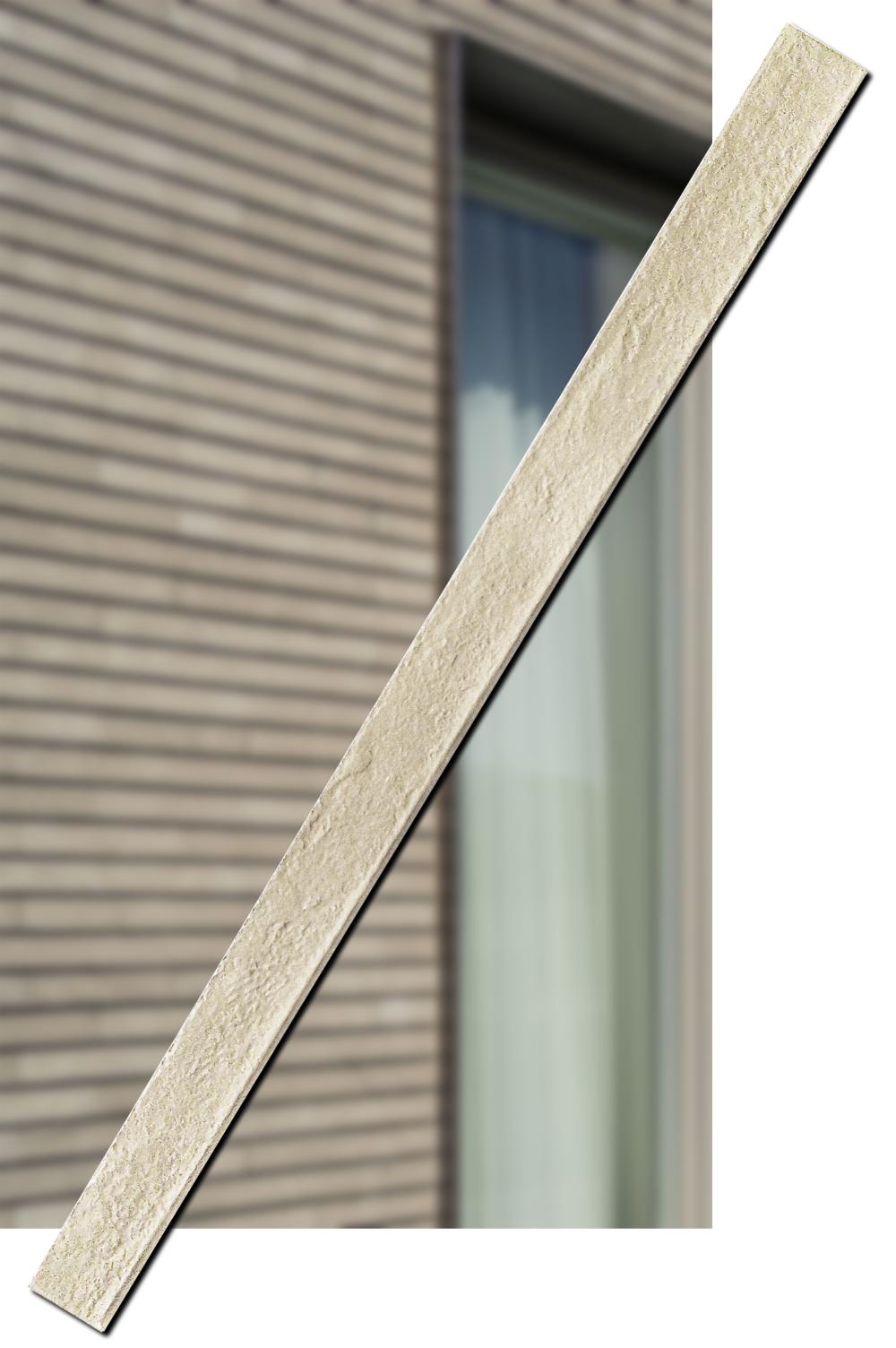 Klinkerriemchen L-Max vor unscharfem Fassadenausschnitt