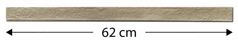 L-Max Klinkerriemchen 62 cm lang, mit Doppelpfeil-Markierung.