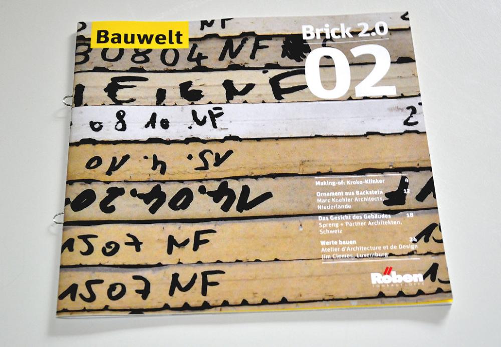 Das Titelfoto des Bauwelt-Spezial zum Thema Brick-Design