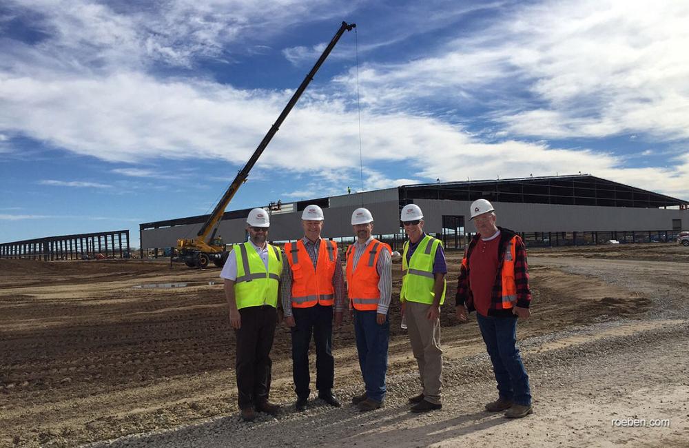 Henrietta/Texas (USA) Ende Januar 2015. (v.l.): Scott Mollenkopf (Pres. & CEO Triangle Brick), Wilhlem-Renke Röben, Howard Brown (Vice President TB), Gary Freels (neuer Verkaufsleiter Texas) und Clark Kindrick (neuer Werksleiter)