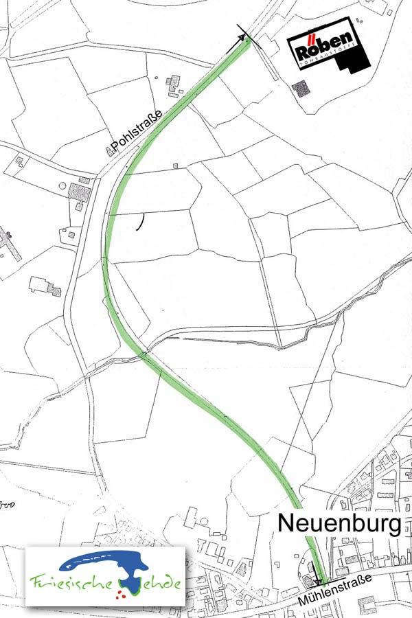 Der neue Fahrradweg vom Neuenburger Schloss nach Zetel.