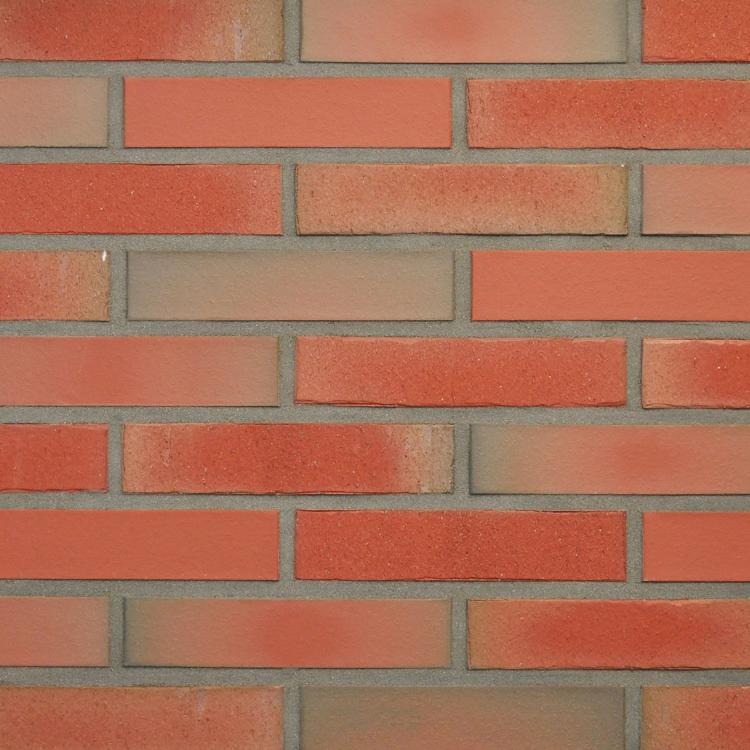 rot-bunte Musterfläche Klinkerriemchen