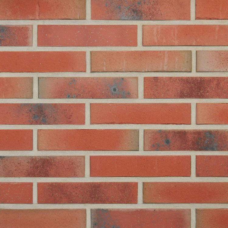 rot-bunt carbon Musterfläche Klinkerriemchen
