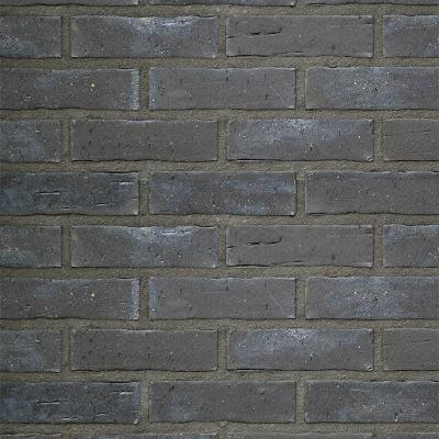 Brick-Design - Handstrich anthrazit-blau