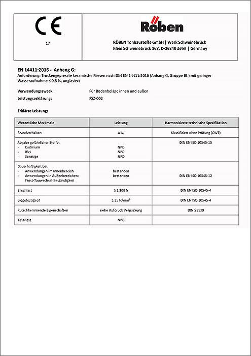 CE Röben Feinsteinzeug