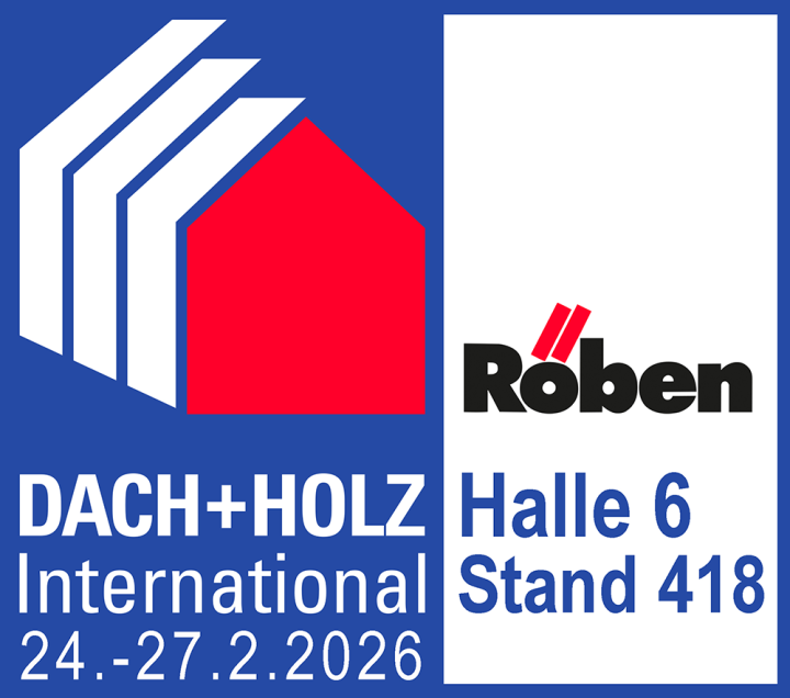 DACH+HOLZ International 2026 Röben-Logo, Halle 6, Stand 418.