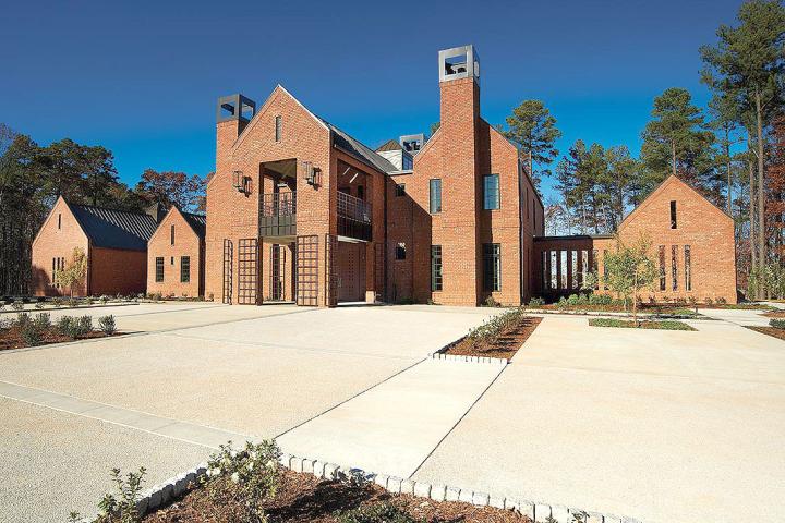 Wohnhaus Raleigh, NC State University, USA: Klinker Triangle Brick, Brick-Design®, Sondersortierung | Foto: Dustin Peck Photography