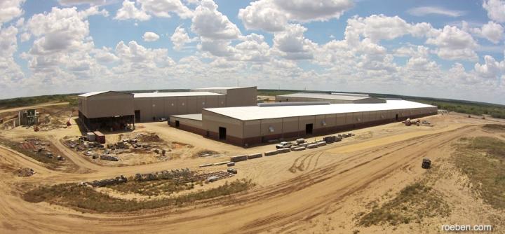 Röben Clay County Werk, Texas, August 2015: Die gewaltigen Ausmaße des in Bau befindlichen Werkes