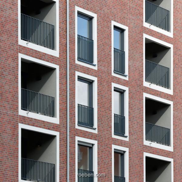 Klinkerriemchen WESTERWALD bunt, carbon - Berswordt -Quartier in Dortmund