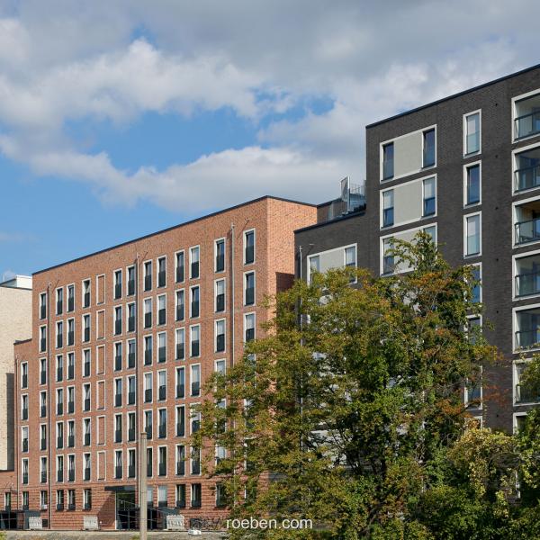 Klinkerriemchen TOULOUSE beige-carbon, grau-carbon und rot-bunt - Berswordt -Quartier in Dortmund