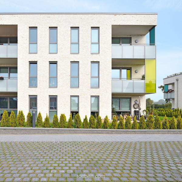 Klinker LYON perlweiß für die Wohnanlage in Pansdorf