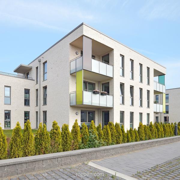 Klinker LYON perlweiß für die Wohnanlage in Pansdorf