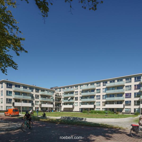 Sanierung der Wohnanlage Delft-Bomenwijk (NL): Keramikklinker OSLO perlweiß, glatt