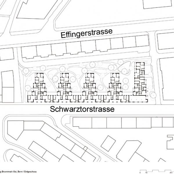 Brunnmatt-Ost in Bern/CH: Lage und Grundriss