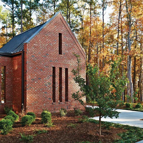 Wohnhaus Raleigh, NC State University, USA: Klinker Triangle Brick, Brick-Design®, Sondersortierung | Foto: Dustin Peck Photography