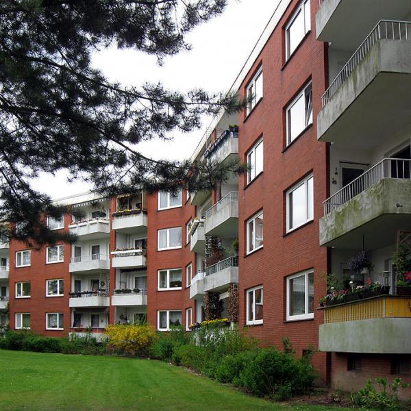 Korvettenstraße in Lübeck: Die Wohnanlage vor der Sanierung.