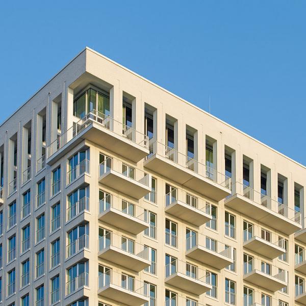 &bdquo;Lichttoren&ldquo; - Wohnhochhaus im belgischen Antwerpen. Röben Klinker OSLO perlweiß | Foto: André Nullens