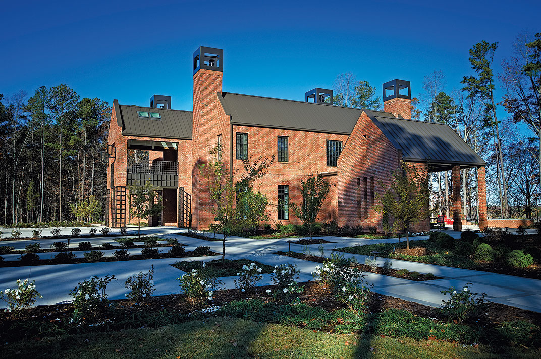 Wohnhaus Raleigh, NC State University, USA: Klinker Triangle Brick, Brick-Design®, Sondersortierung | Foto: Dustin Peck Photography